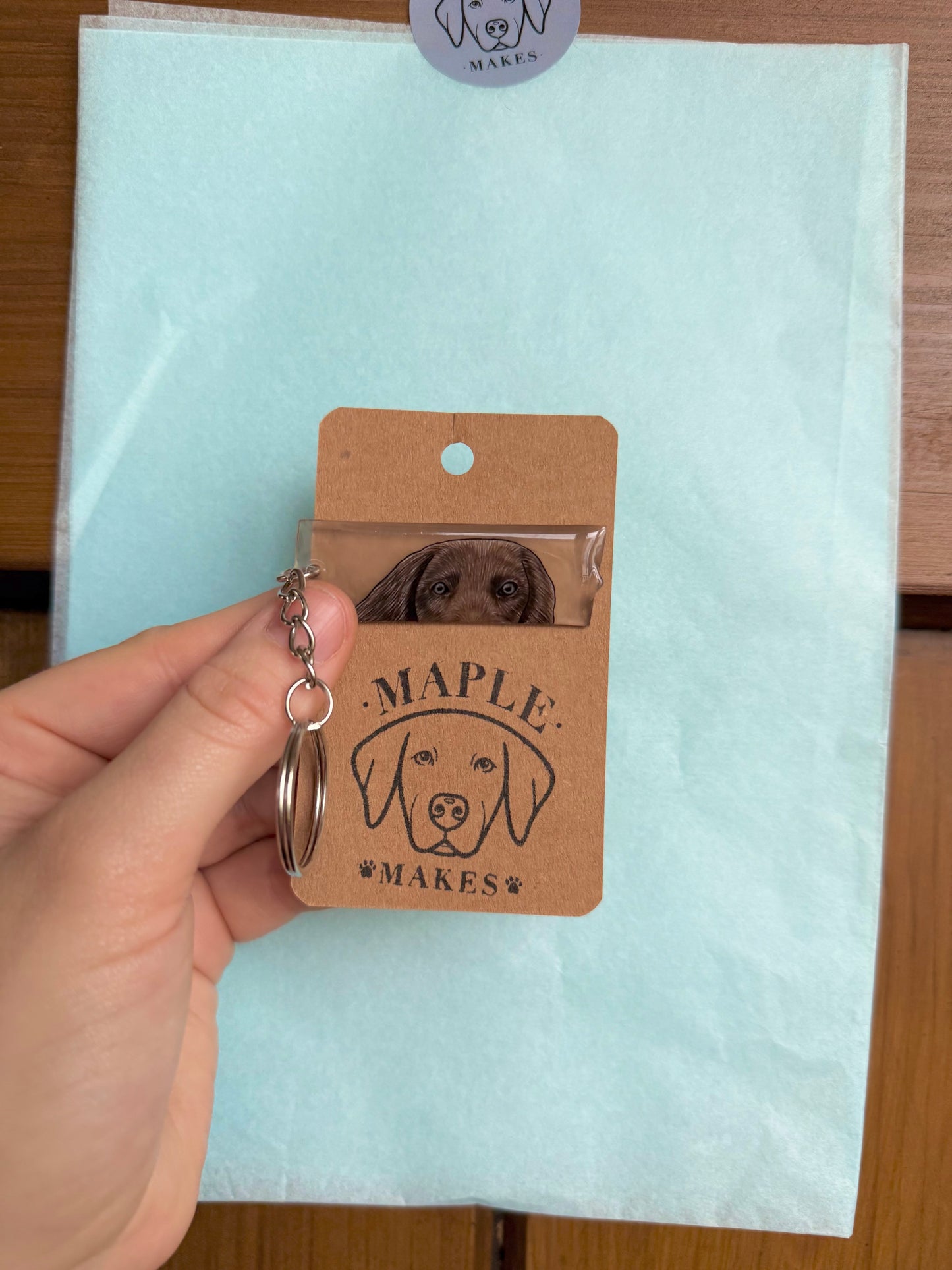 Peekaboo Pet Portrait Keyring