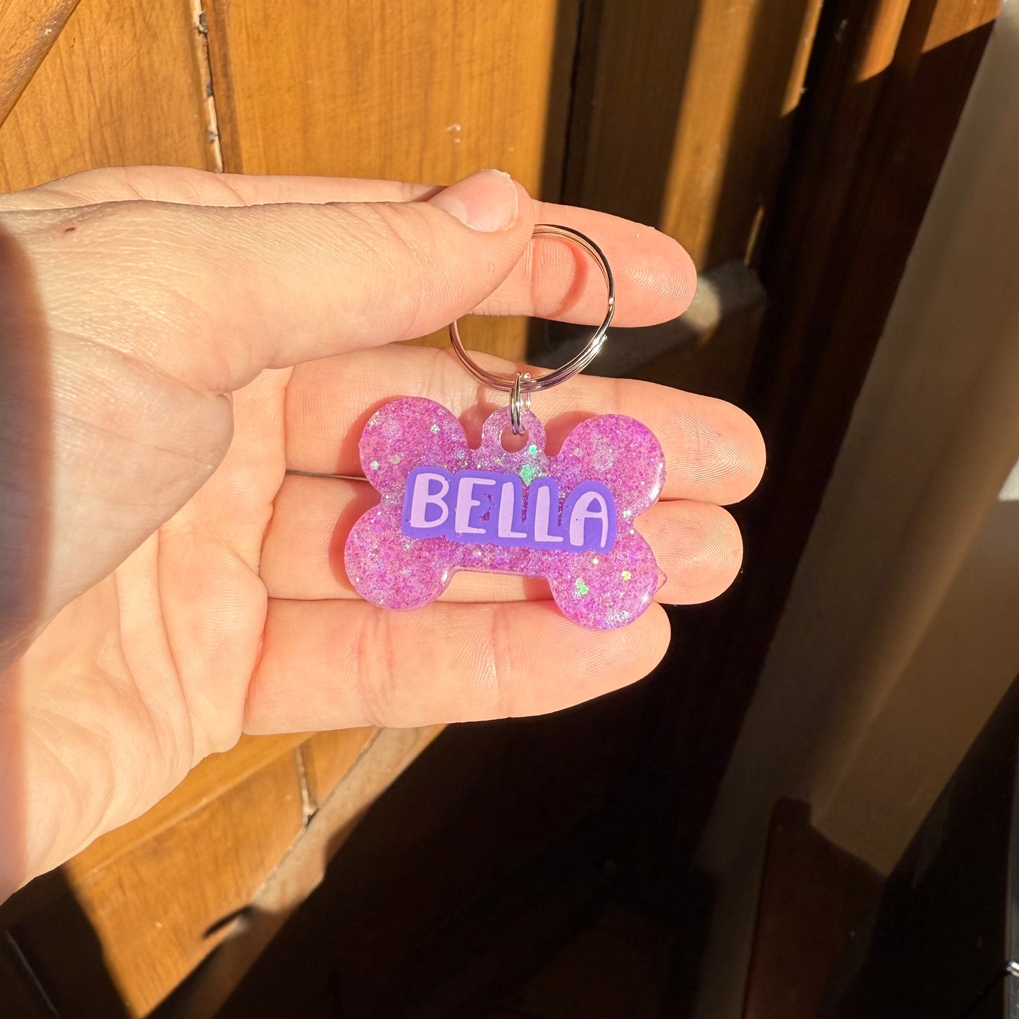 Chunky Glitter Dog Tags