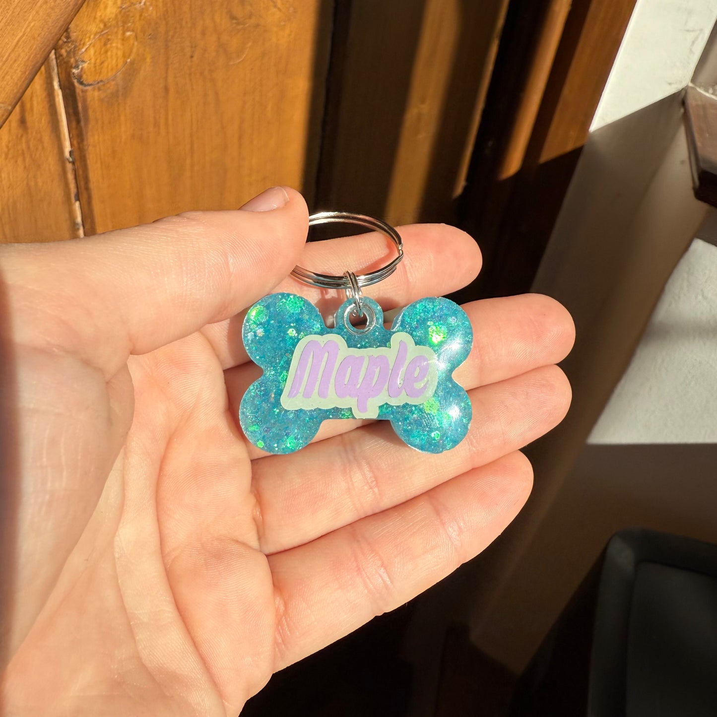 Chunky Glitter Dog Tags