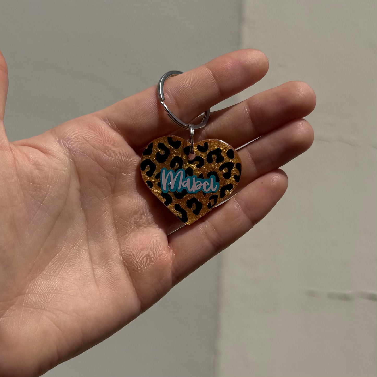 Leopard Print Dog Tag