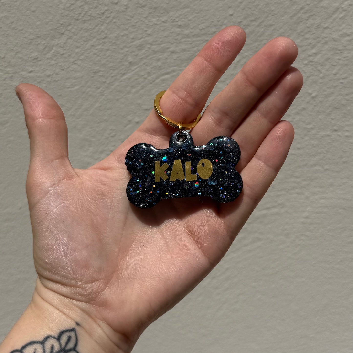 Chunky Glitter Dog Tags