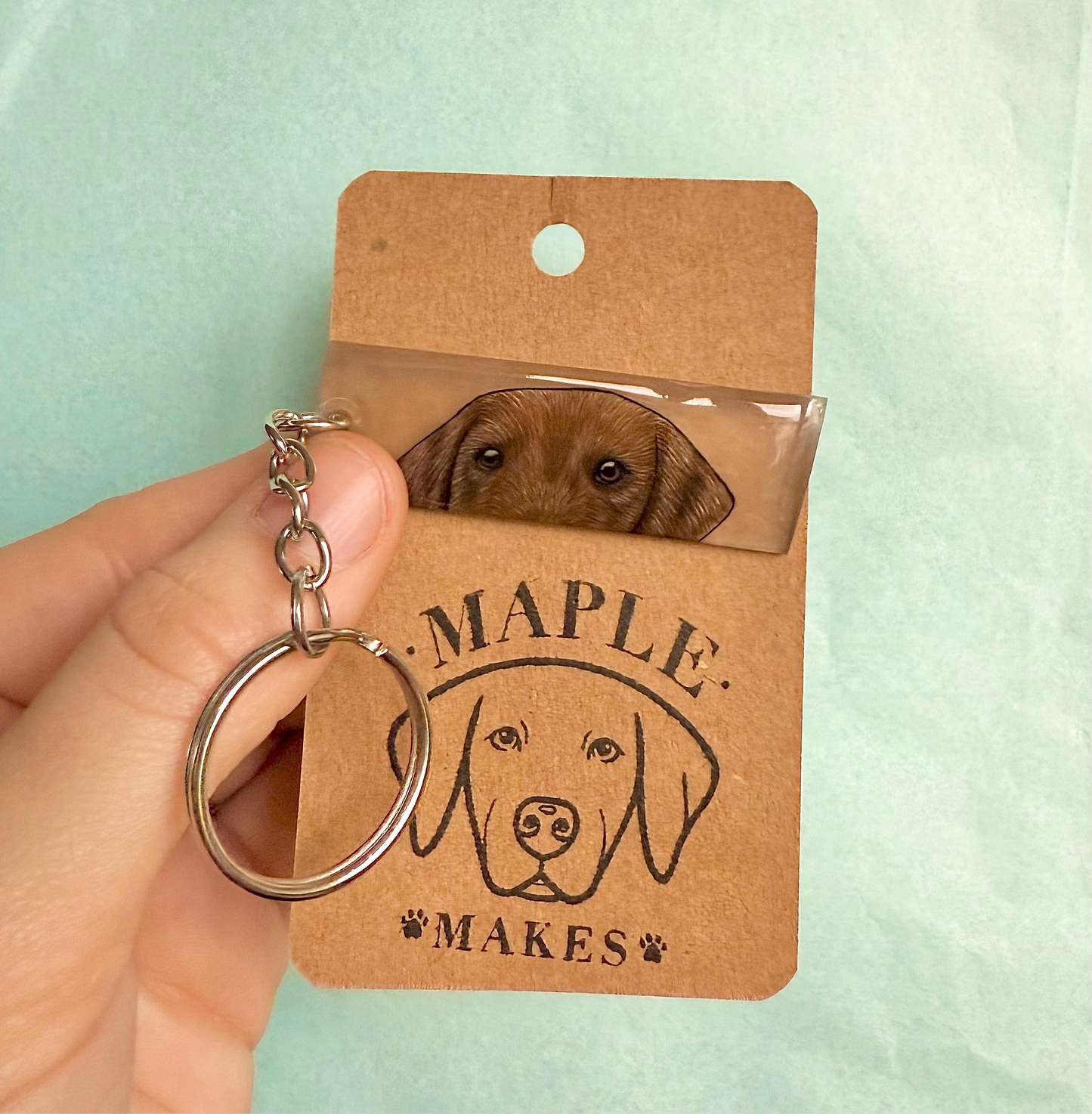 Peekaboo Pet Portrait Keyring