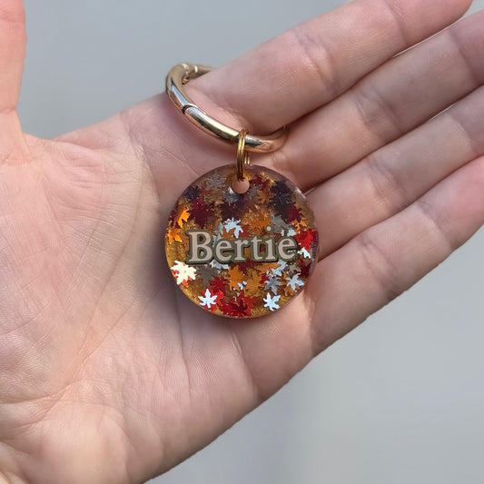 Autumn Leaves Dog Tag