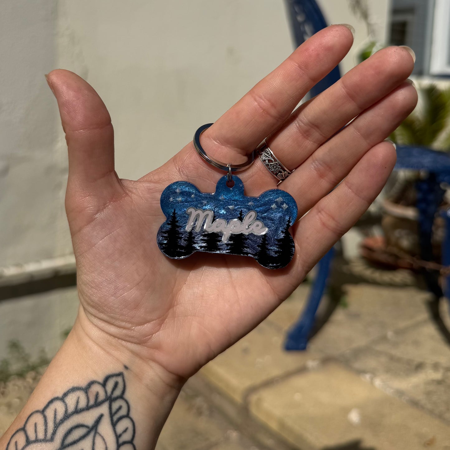 Starry Night Dog Tags