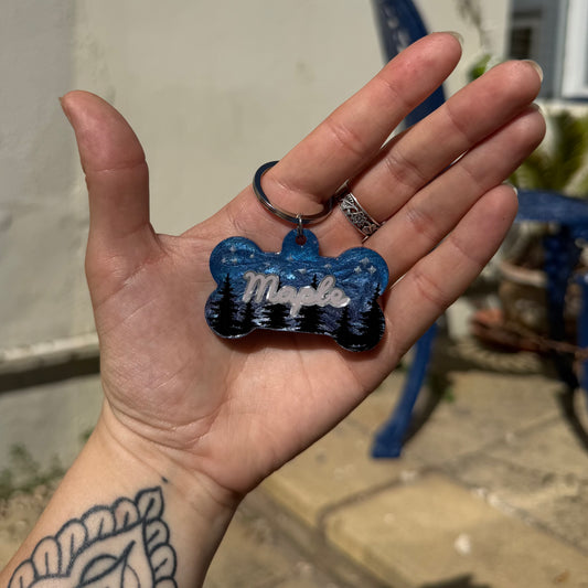 Starry Night Dog Tags