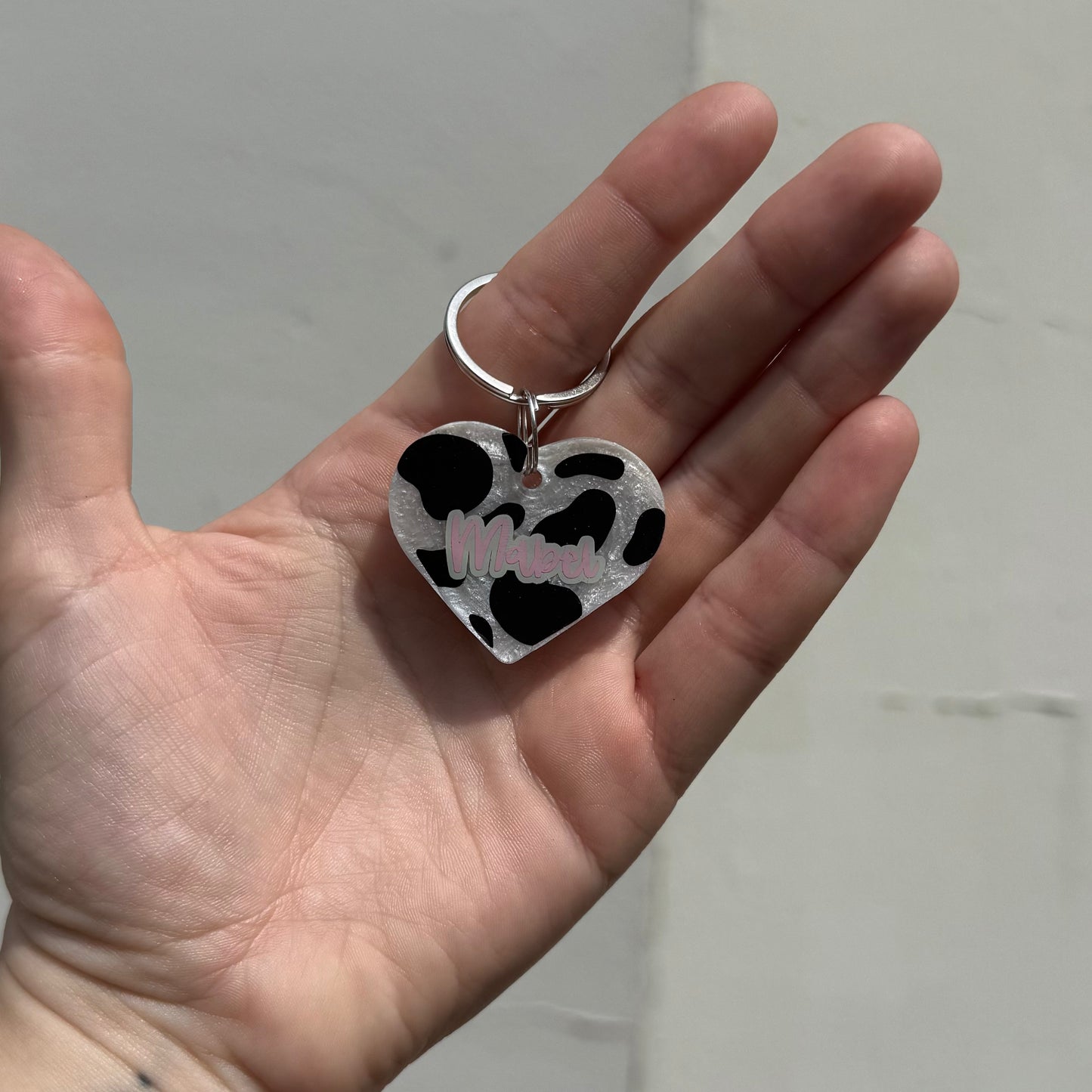 Cow Print Dog Tag