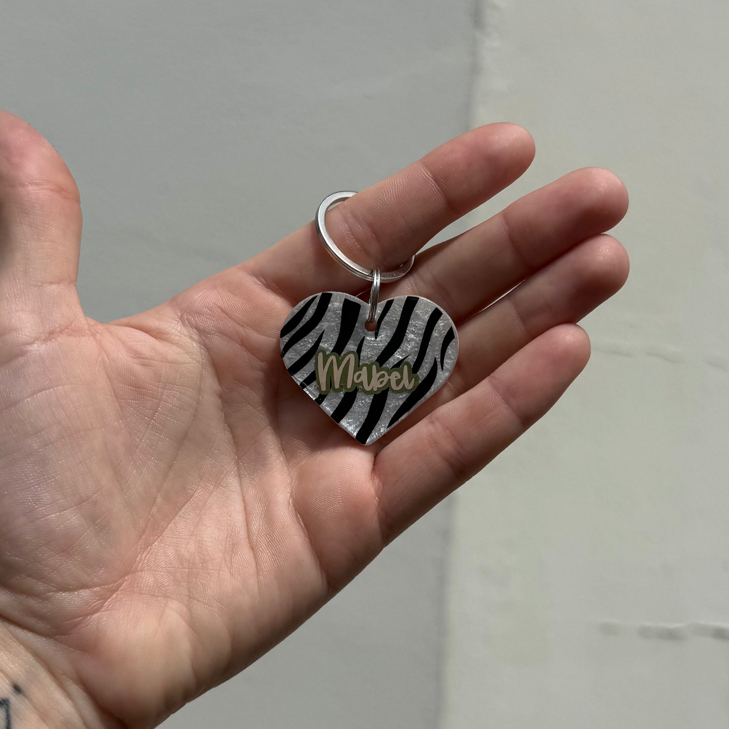 Zebra Print Dog Tag