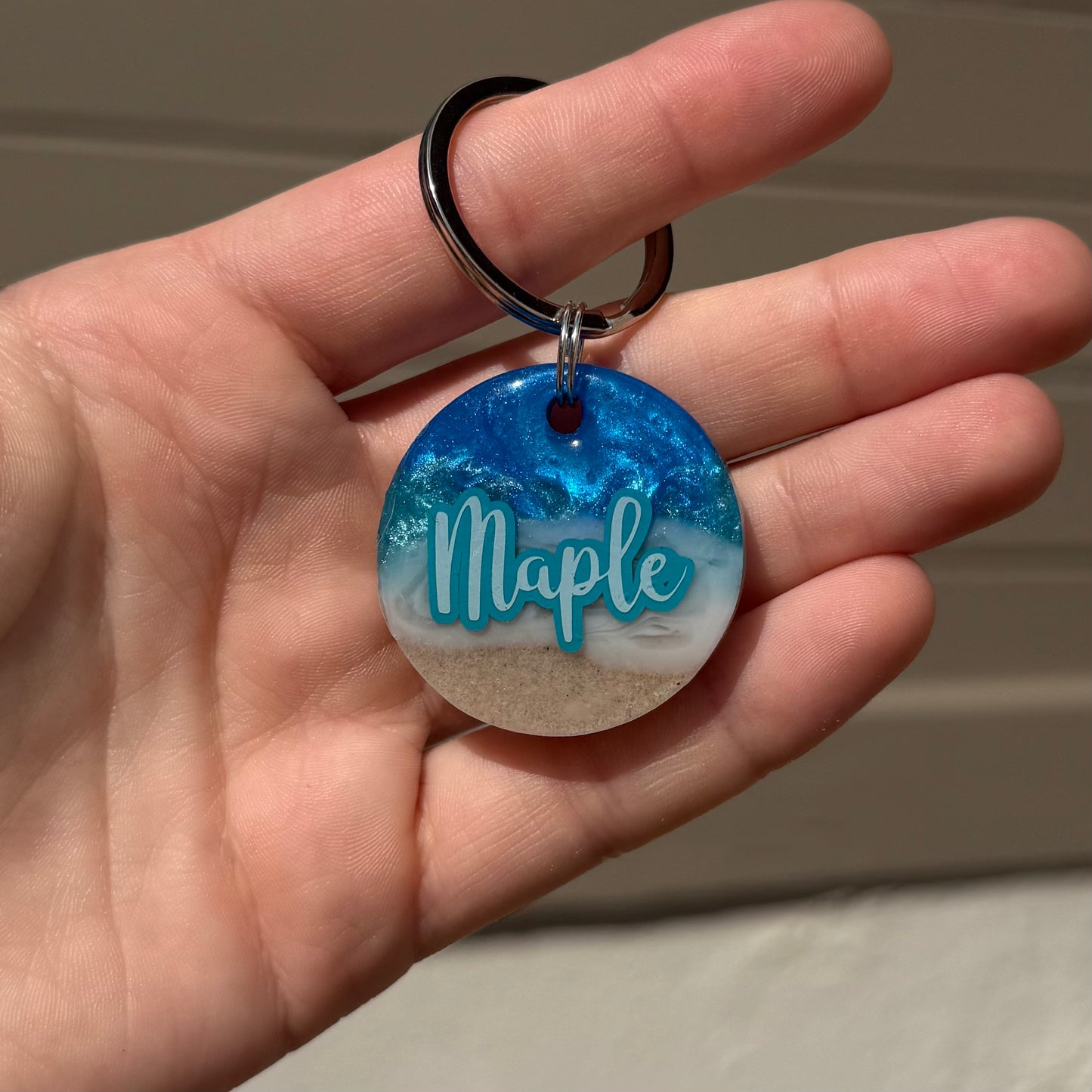 Day at the Beach Dog Tags