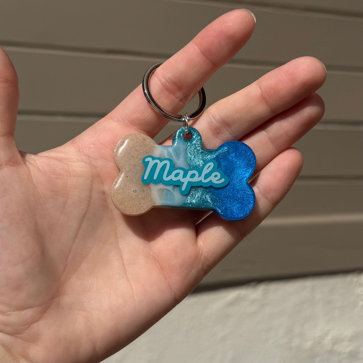 Day at the Beach Dog Tags