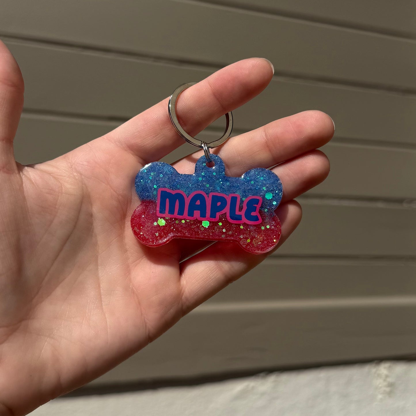 Chunky Glitter Dog Tags